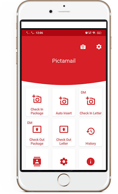 digital mailbox application dashboard screenshot